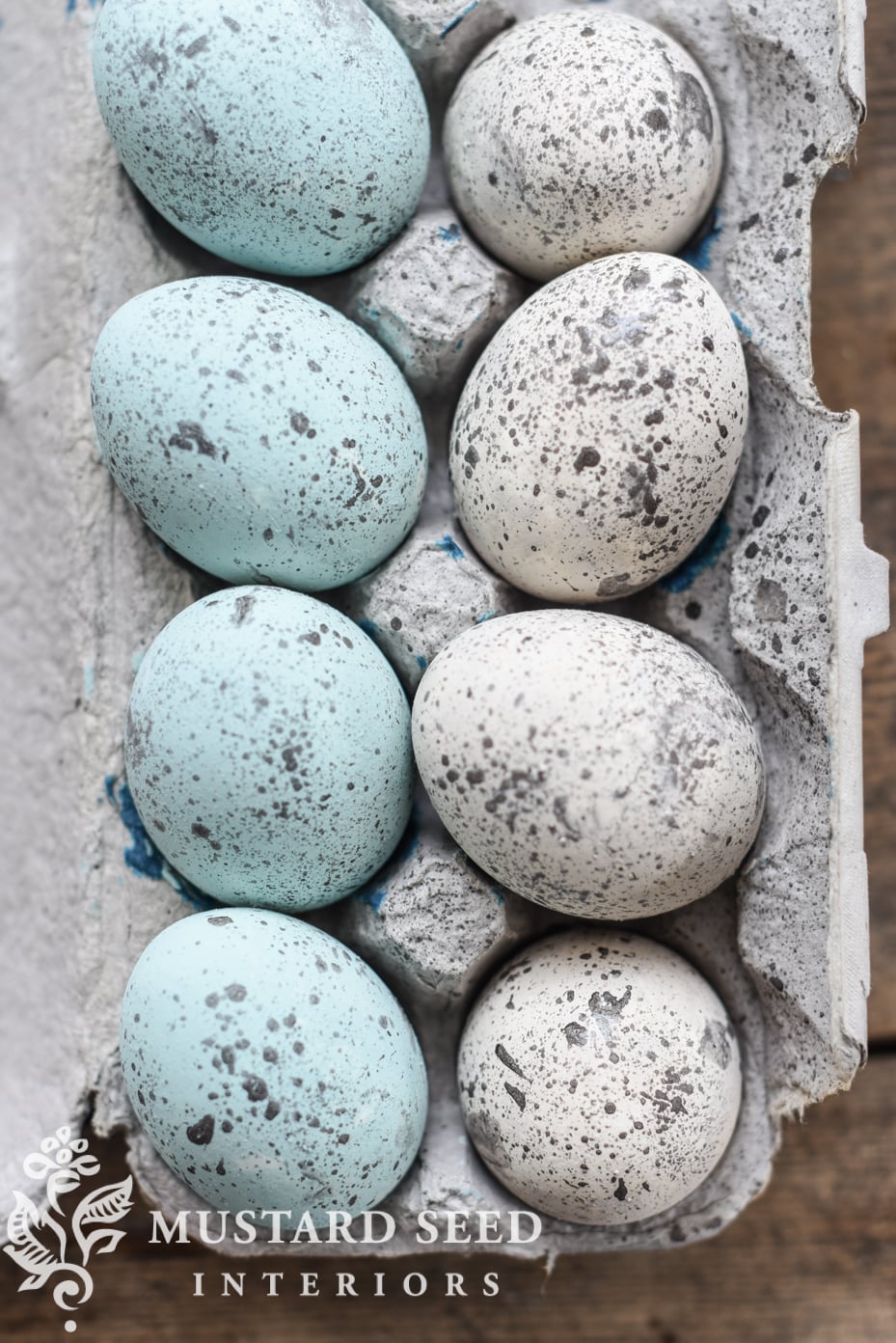 speckled milk-painted eggs | easter spring project | miss mustard seed