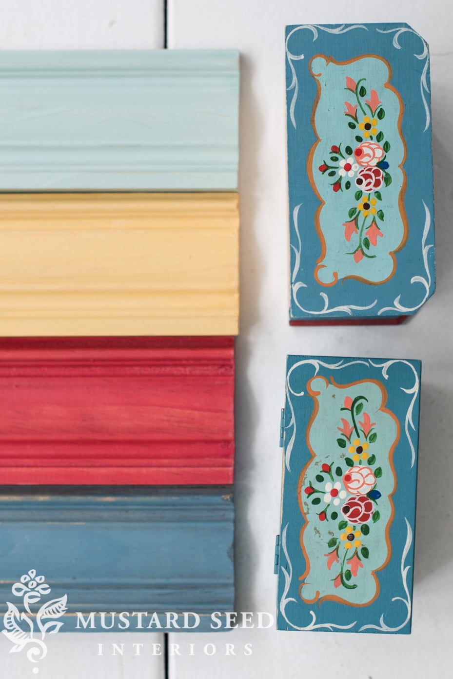 German Bavarian Vintage Dollhouse Furniture | milk paint color palette | miss mustard seed