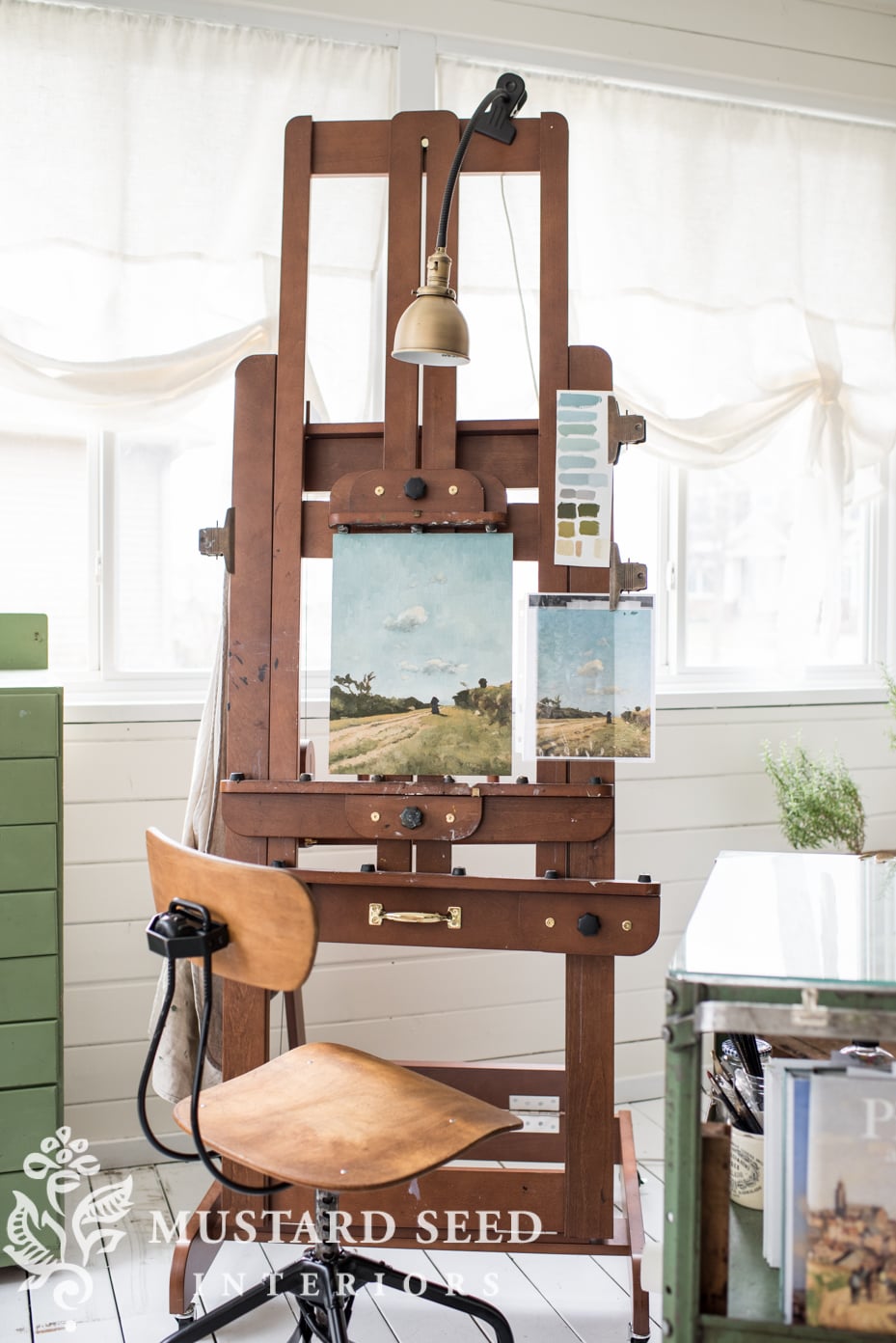 sienna counterweight studio easel | art studio | miss mustard seed