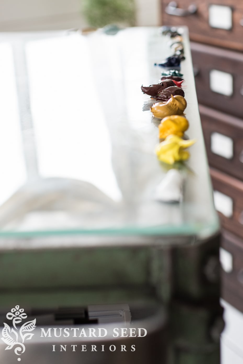 vintage equipto rolling cart | art studio | miss mustard seed