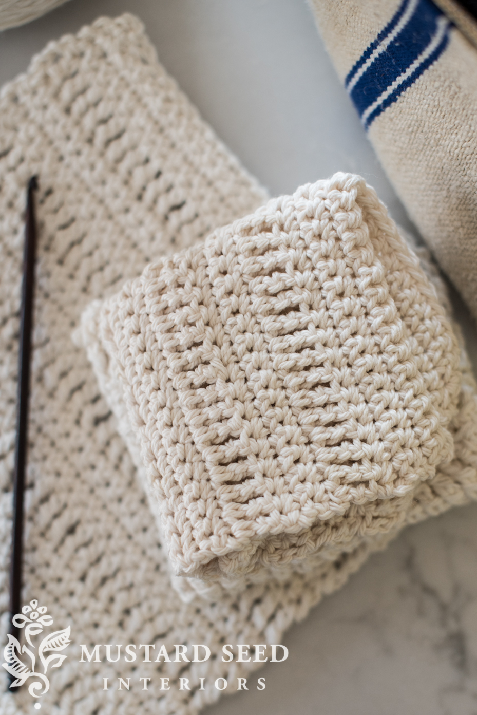 Crochet a dishcloth | miss mustard seed | missmustardseed.com