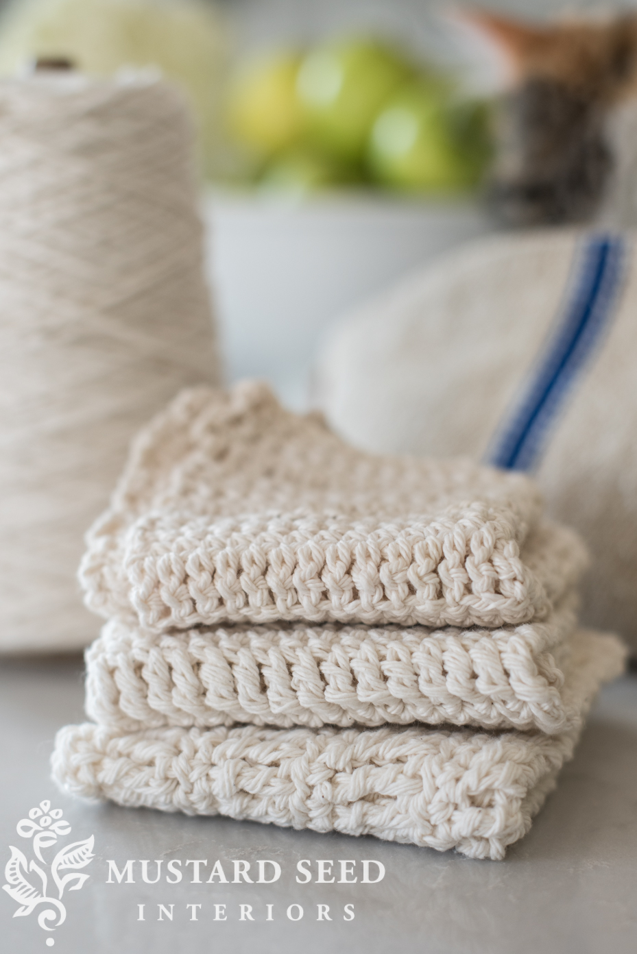 Crochet a dishcloth | miss mustard seed | missmustardseed.com