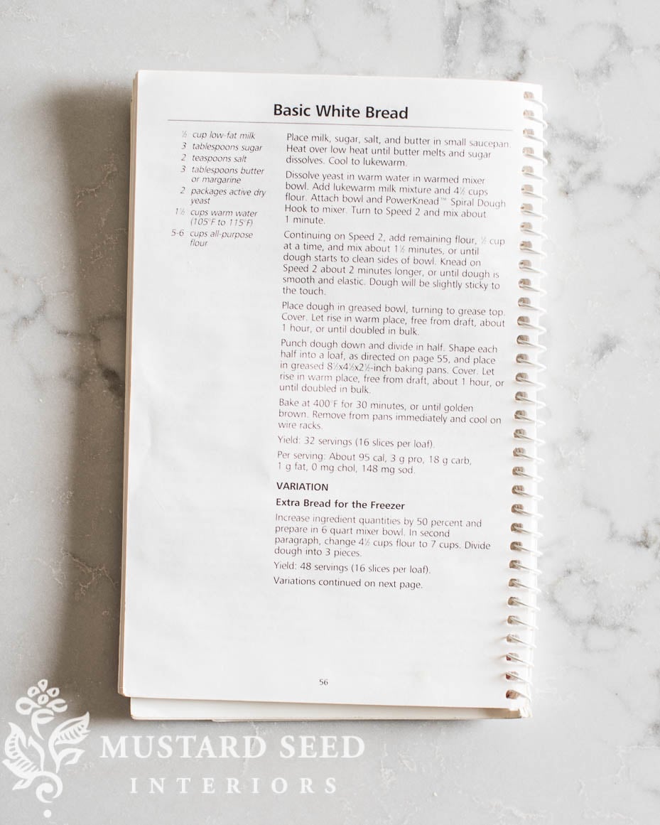 basic white bread recipe | bread baking tips | miss mustard seed