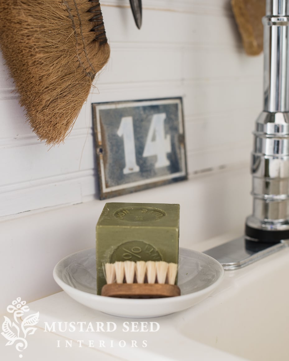 french soap nail brush ironstone miss mustard seed