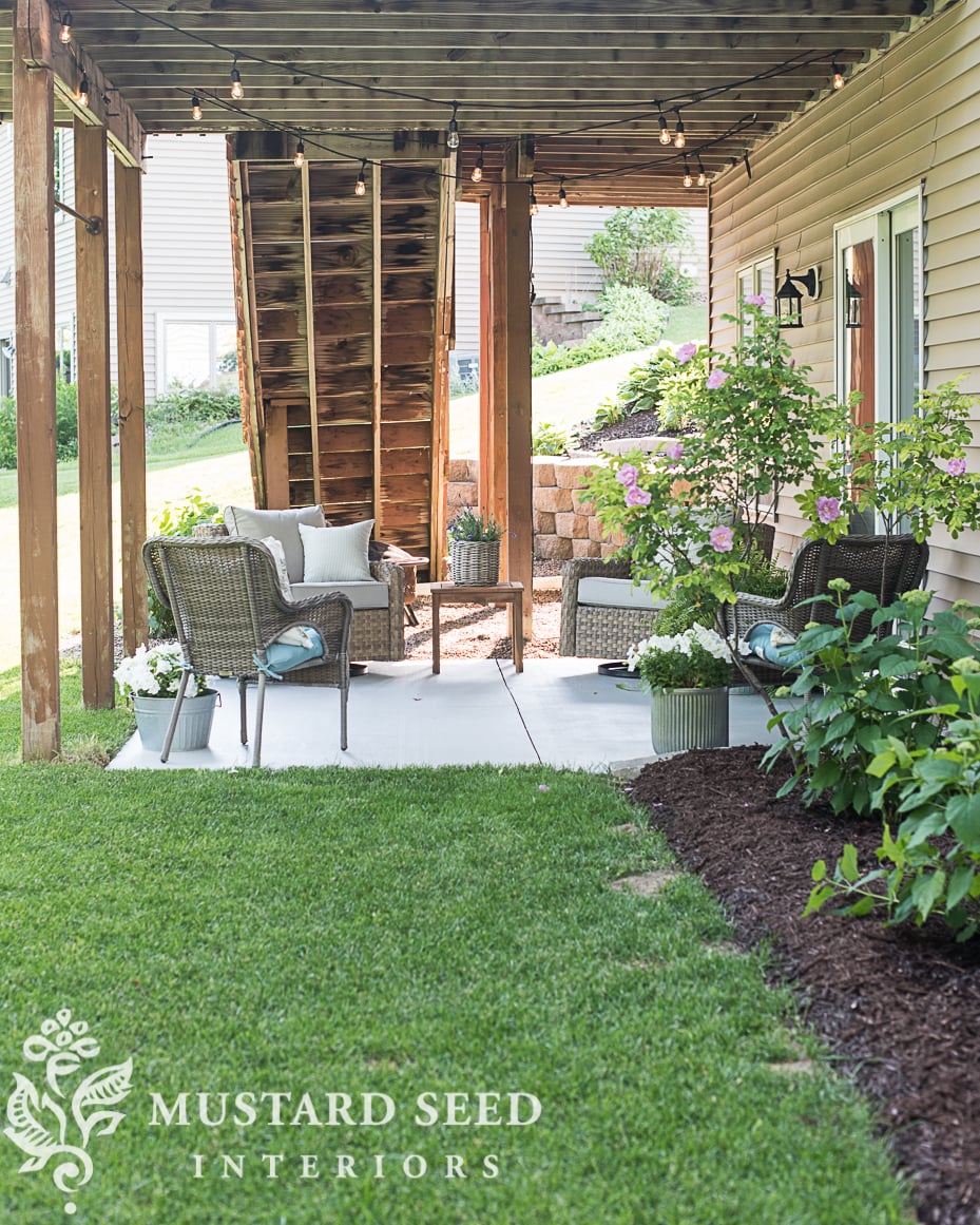 patio makeover miss mustard seed before