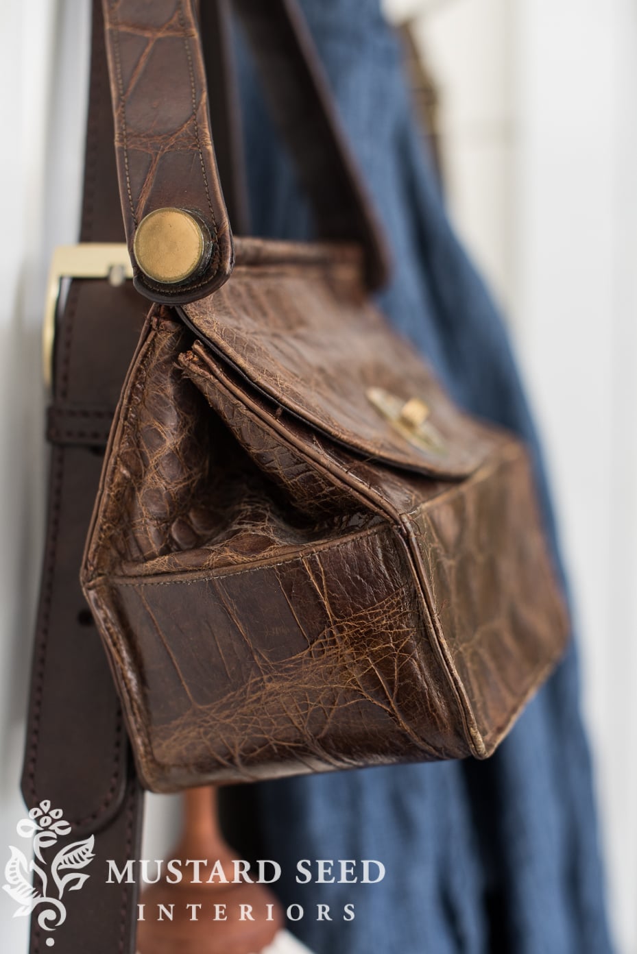 vintage alligator purse miss mustard seed