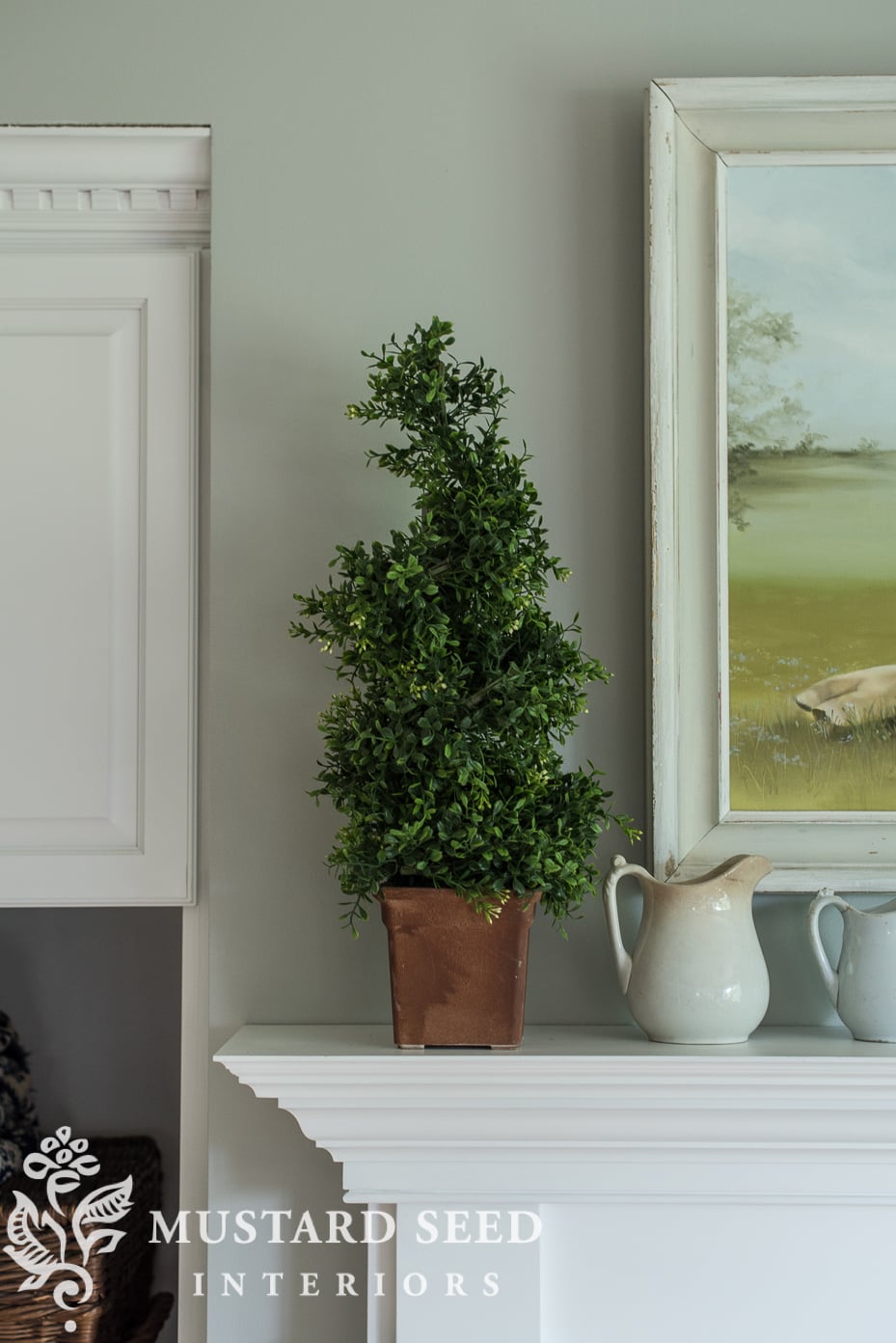faux boxwood topiaries | miss mustard seed