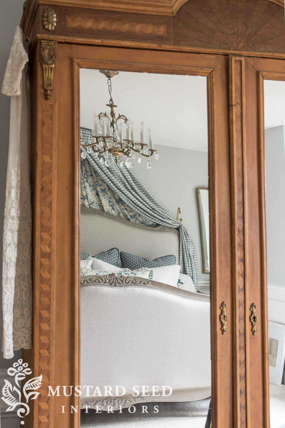 bed crown | bedroom decorating | stonington gray | miss mustard seed