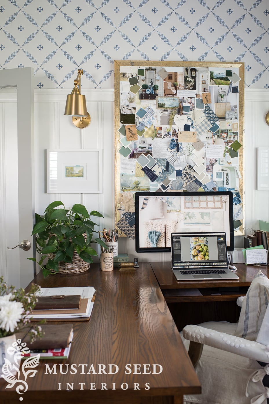 vintage style home office makeover | miss mustard seed