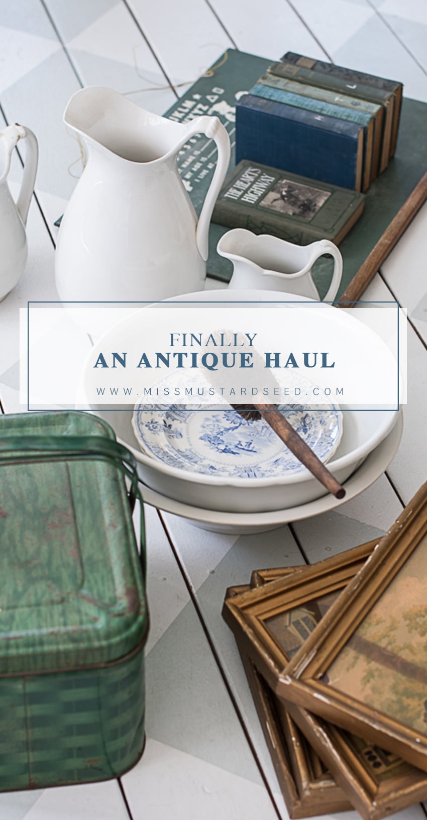 an antique haul www.missmustardseed.com miss mustard seed