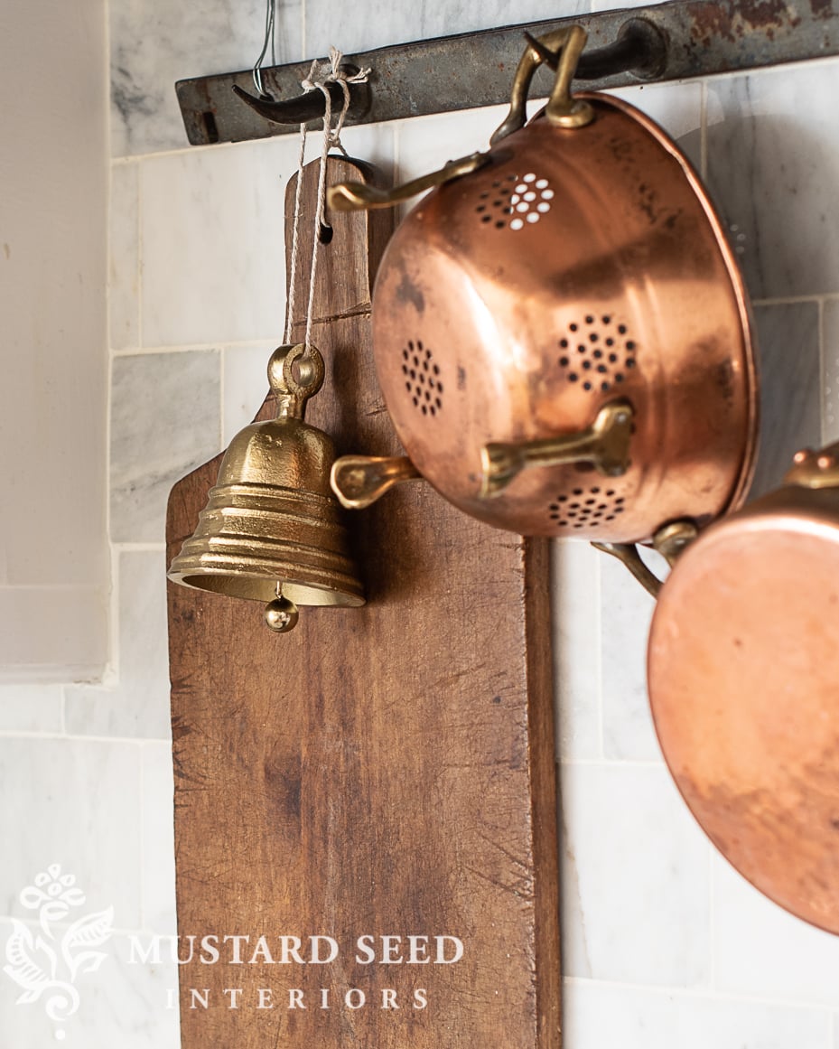 budget christmas decorating | brass bells | miss mustard seed