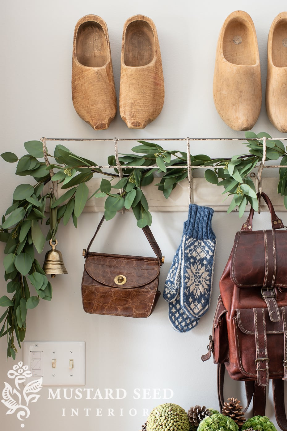 simple christmas decorating | foyer | miss mustard seed