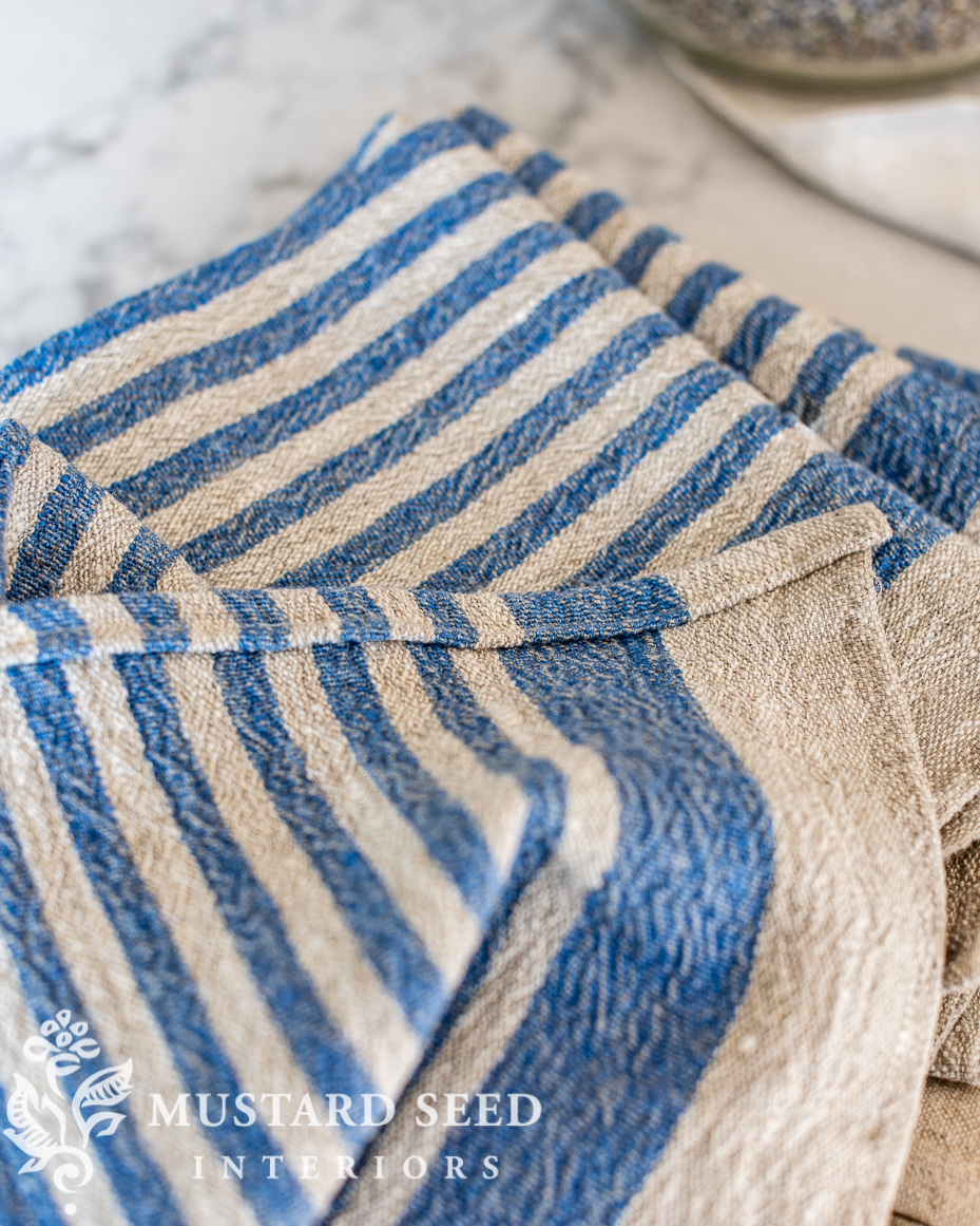 making linen kitchen towels of out toweling | miss mustard seed