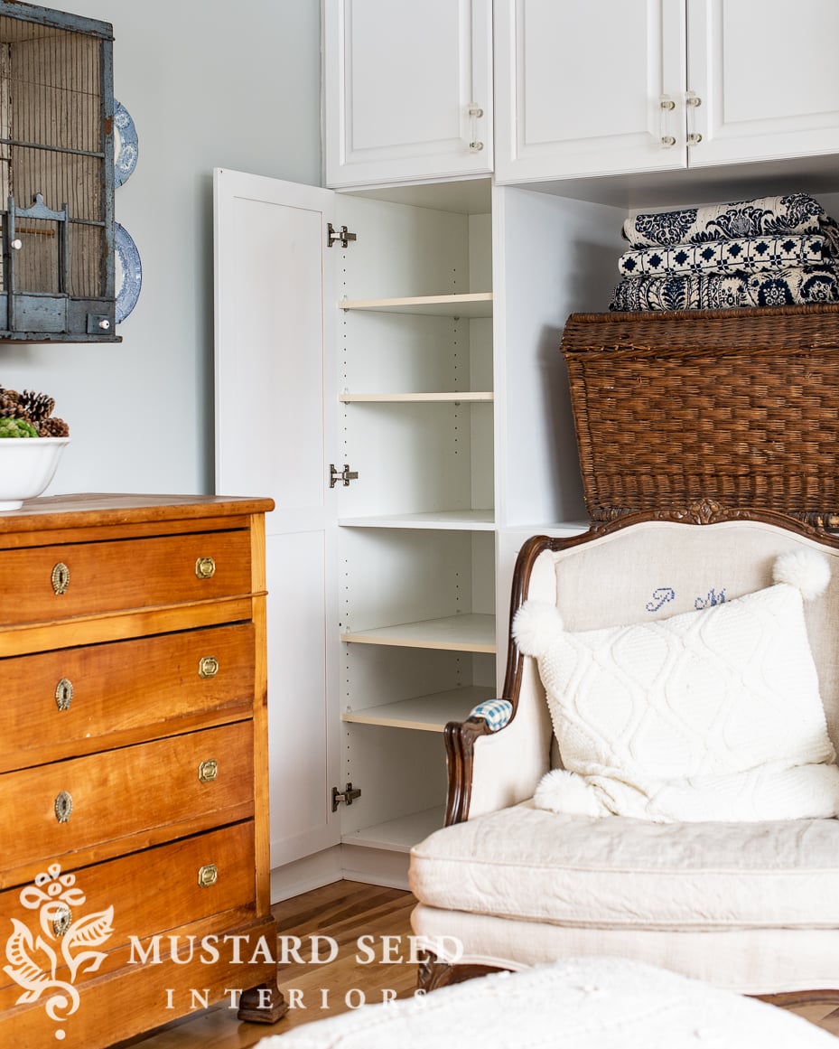 built-in cabinets | organizing February | miss mustard seed