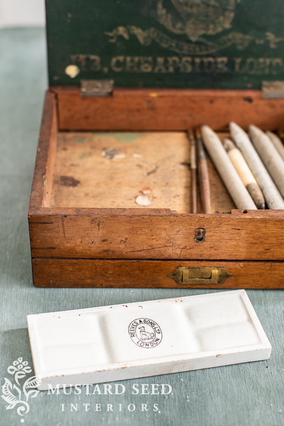 reeves & sons antique watercolor paint box | miss mustard seed
