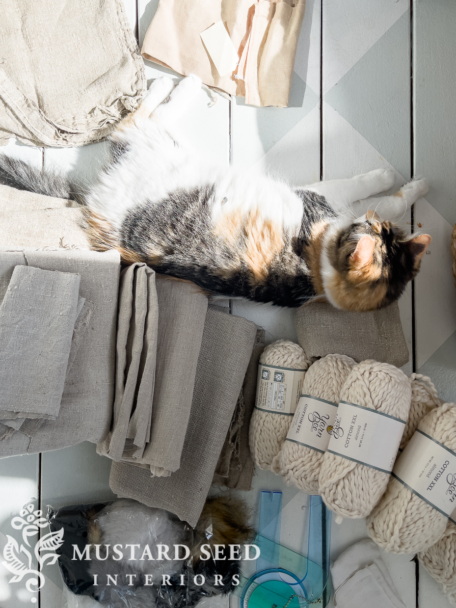 calico sunbathing | miss mustard seed