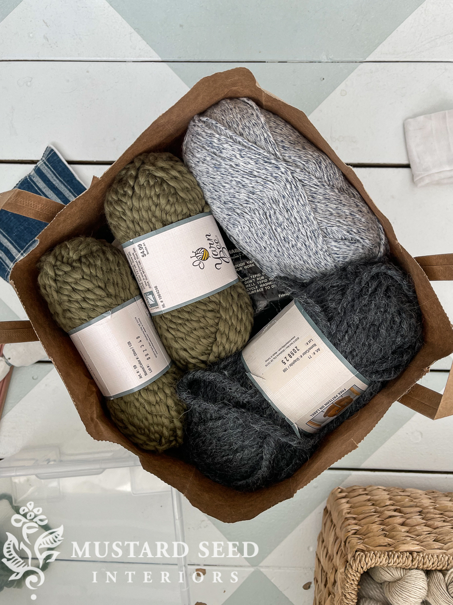 studio organization | storing yarn | miss mustard seed
