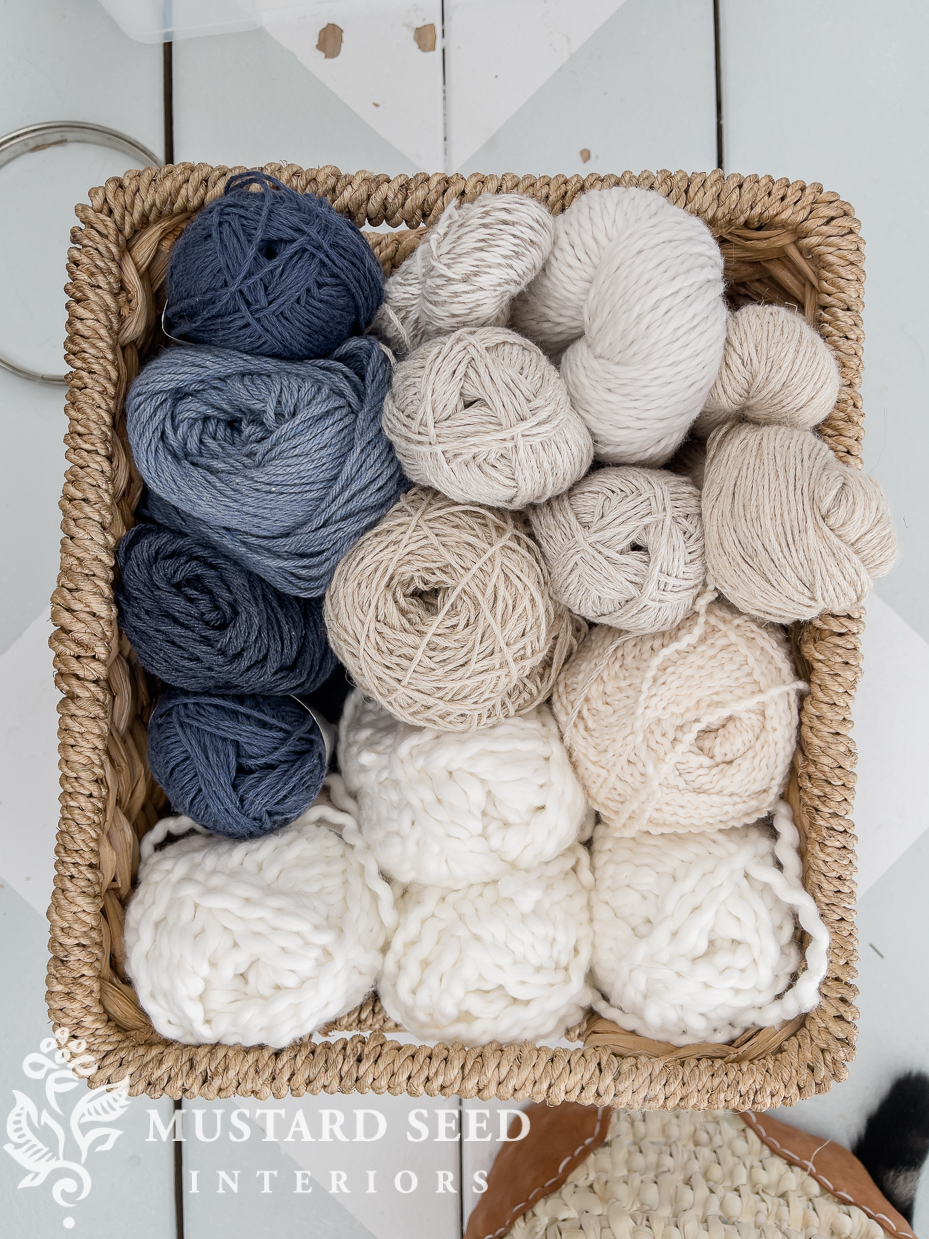 studio organization | storing yarn | miss mustard seed