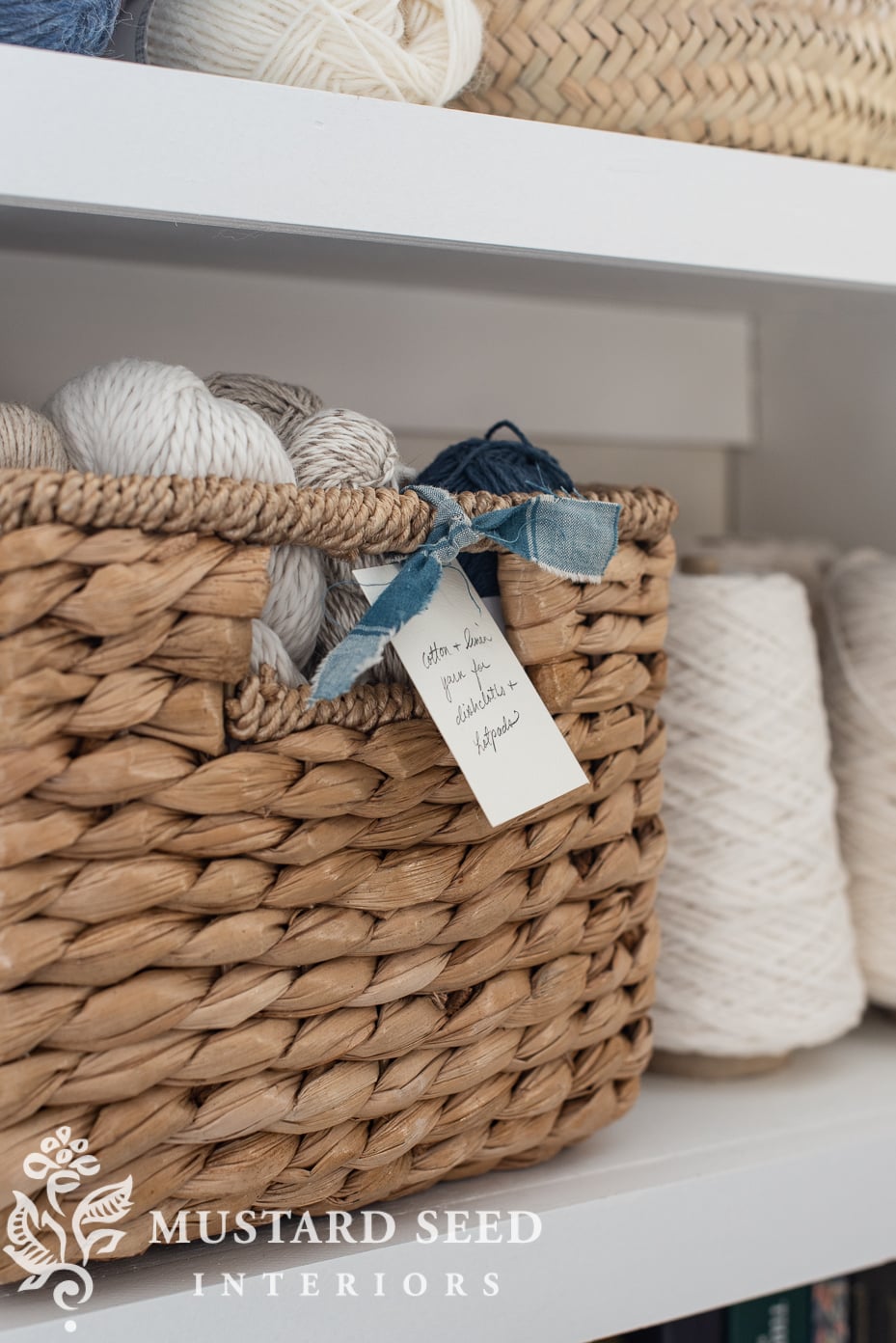 studio organization | storing yarn | miss mustard seed