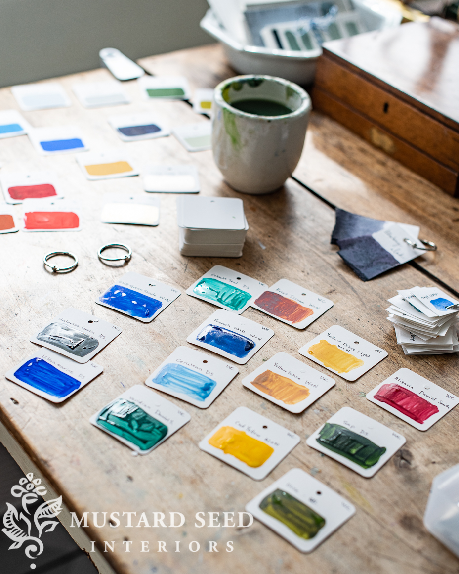 studio organizing | paintings and papers | miss mustard seed