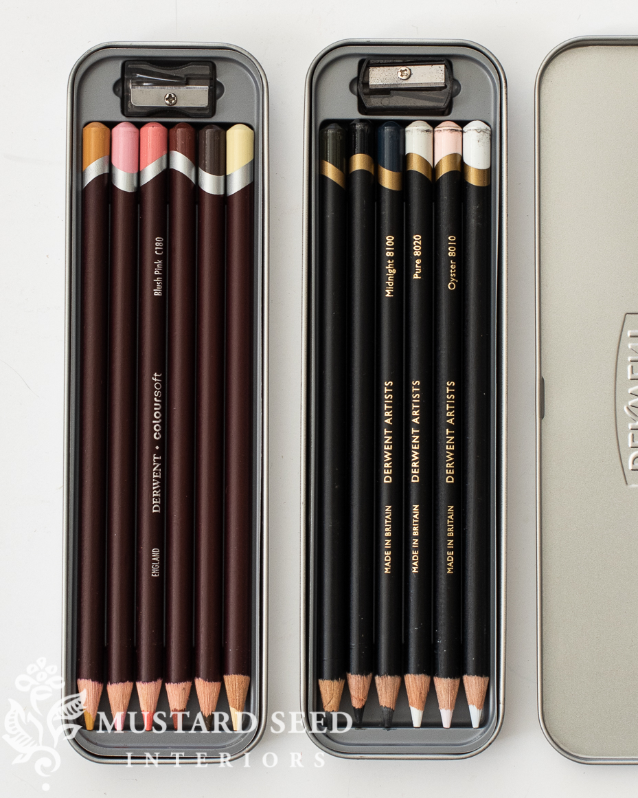 used art supply sale | pencil & charcoal lot | miss mustard seed