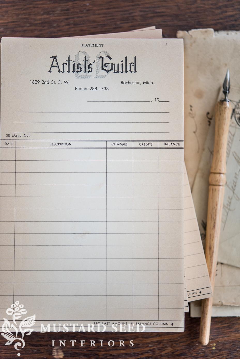 artists' guild notepad | miss mustard seed