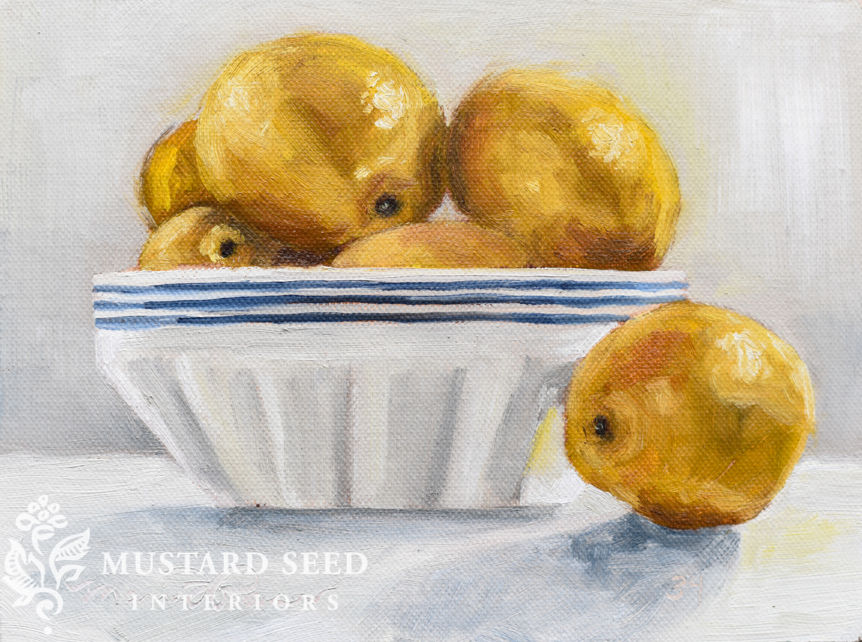 lemon oil painting | miss mustard seed