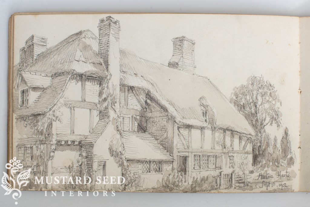 english cottage watercolor & sketch | GH Kitchin | miss mustard seed
