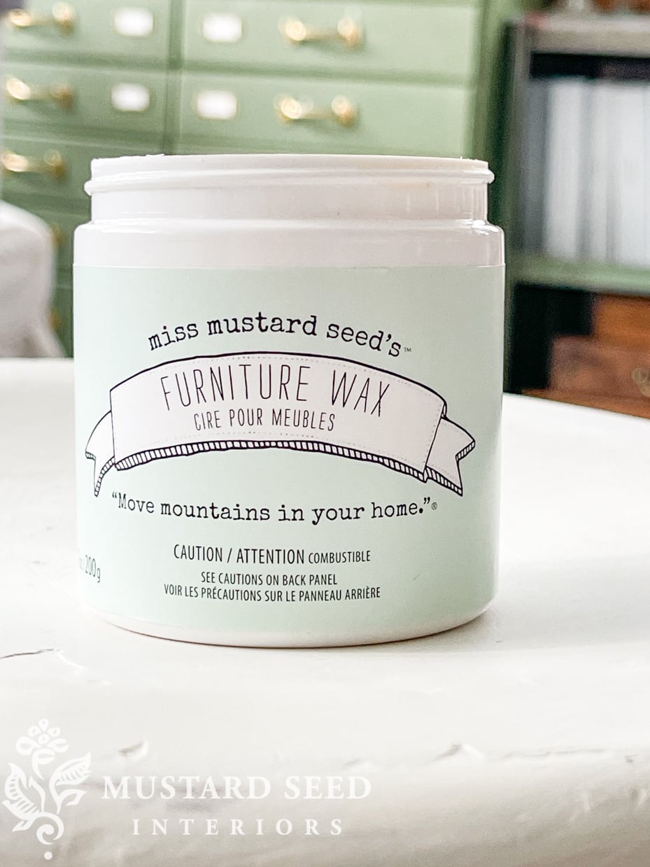 furniture makeover | painting an old stool | furniture wax | miss mustard seed
