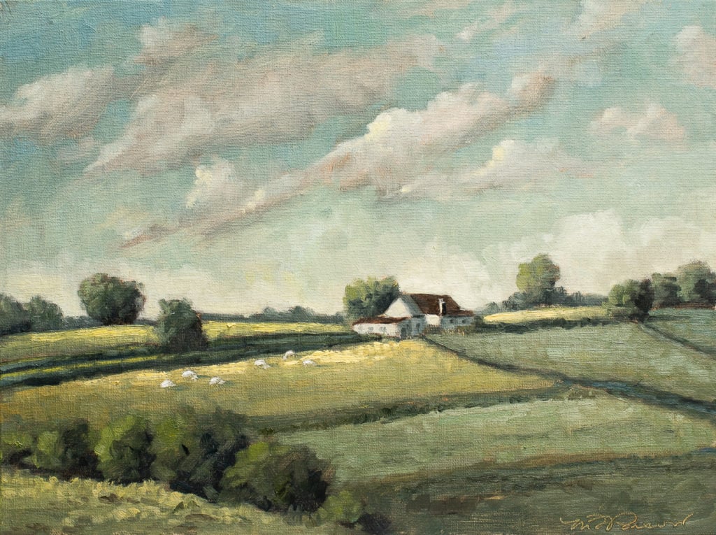 french farm landscape | original oil painting | marian parsons | miss mustard seed