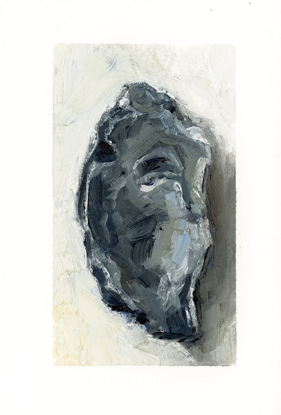 oyster shell painting in oil | miss mustard seed