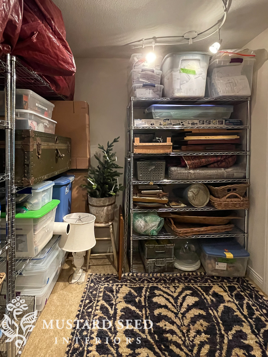 organizing | basement storage room | miss mustard seed