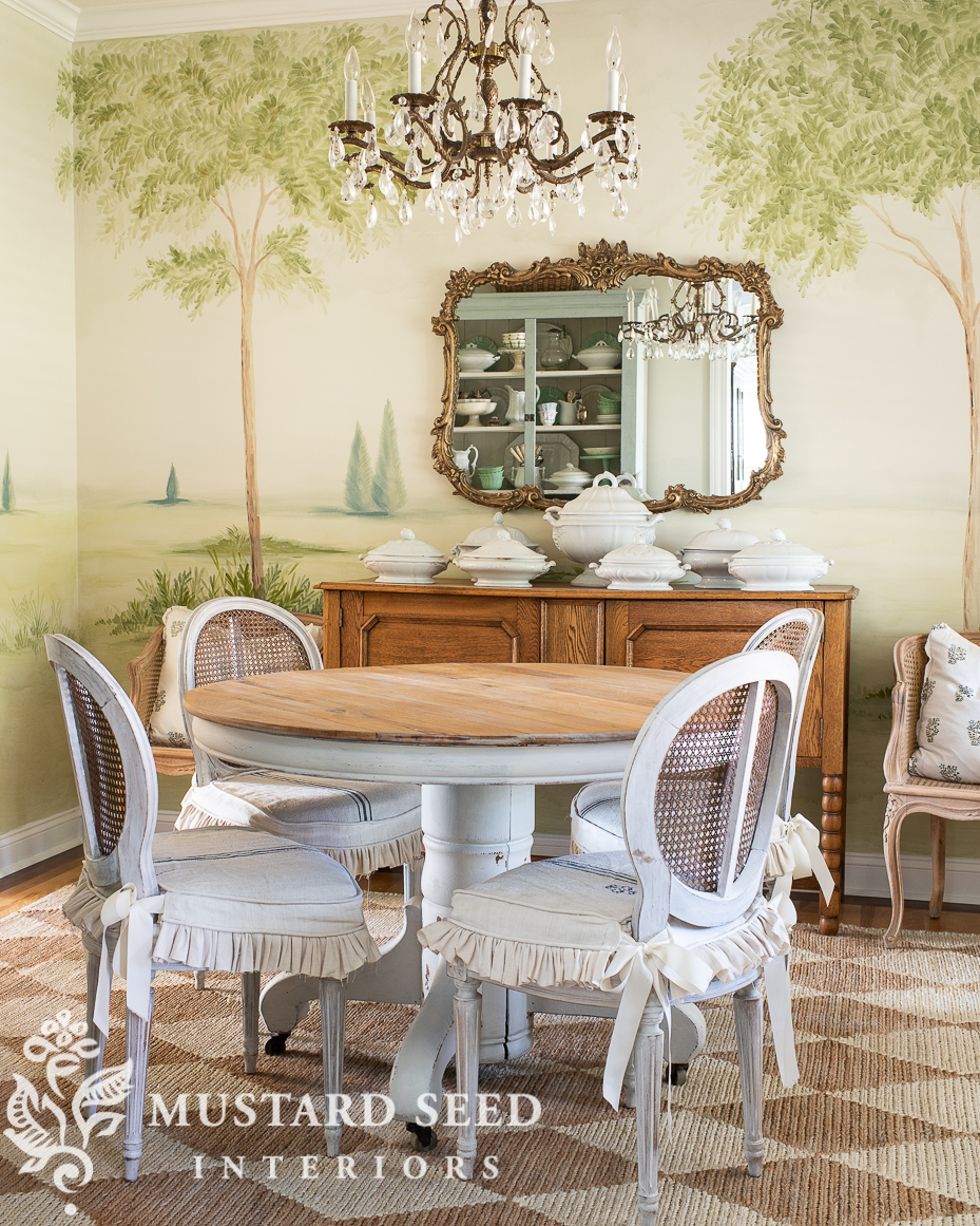 oak dining room table | miss mustard seed 