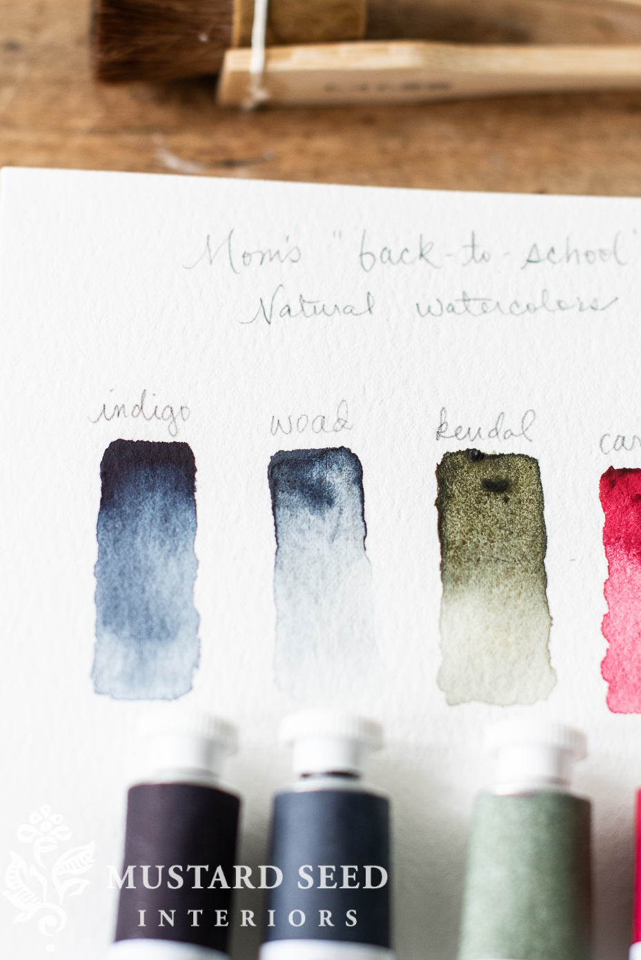 natural woad watercolor paint | miss mustard seed