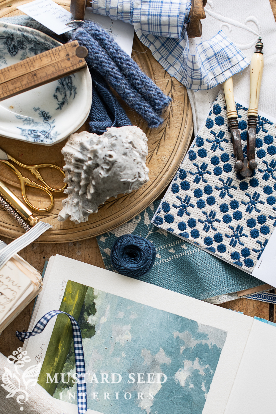blue and white | creative work | miss mustard seed
