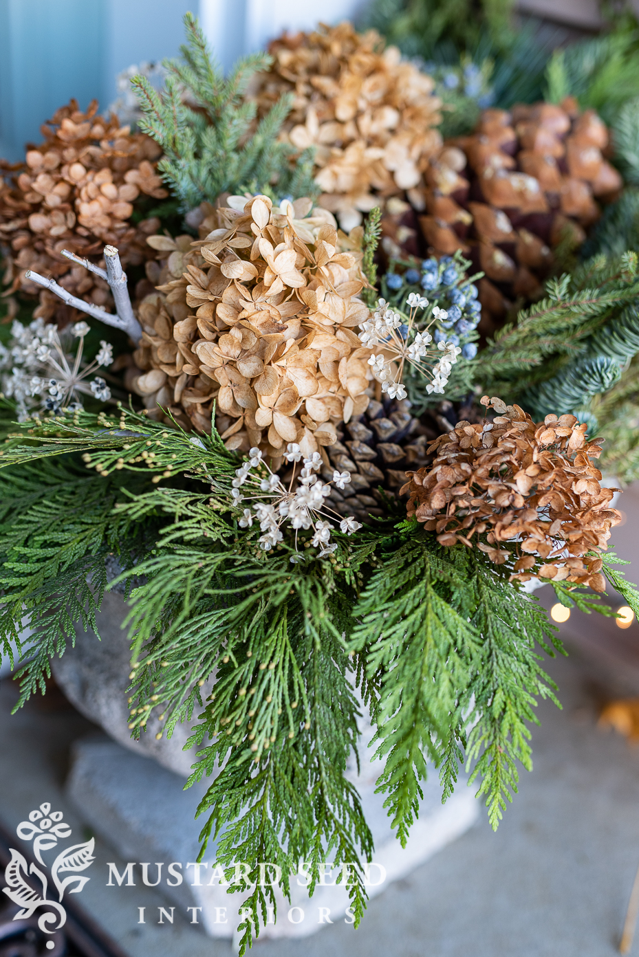 casual christmas porch | miss mustard seed