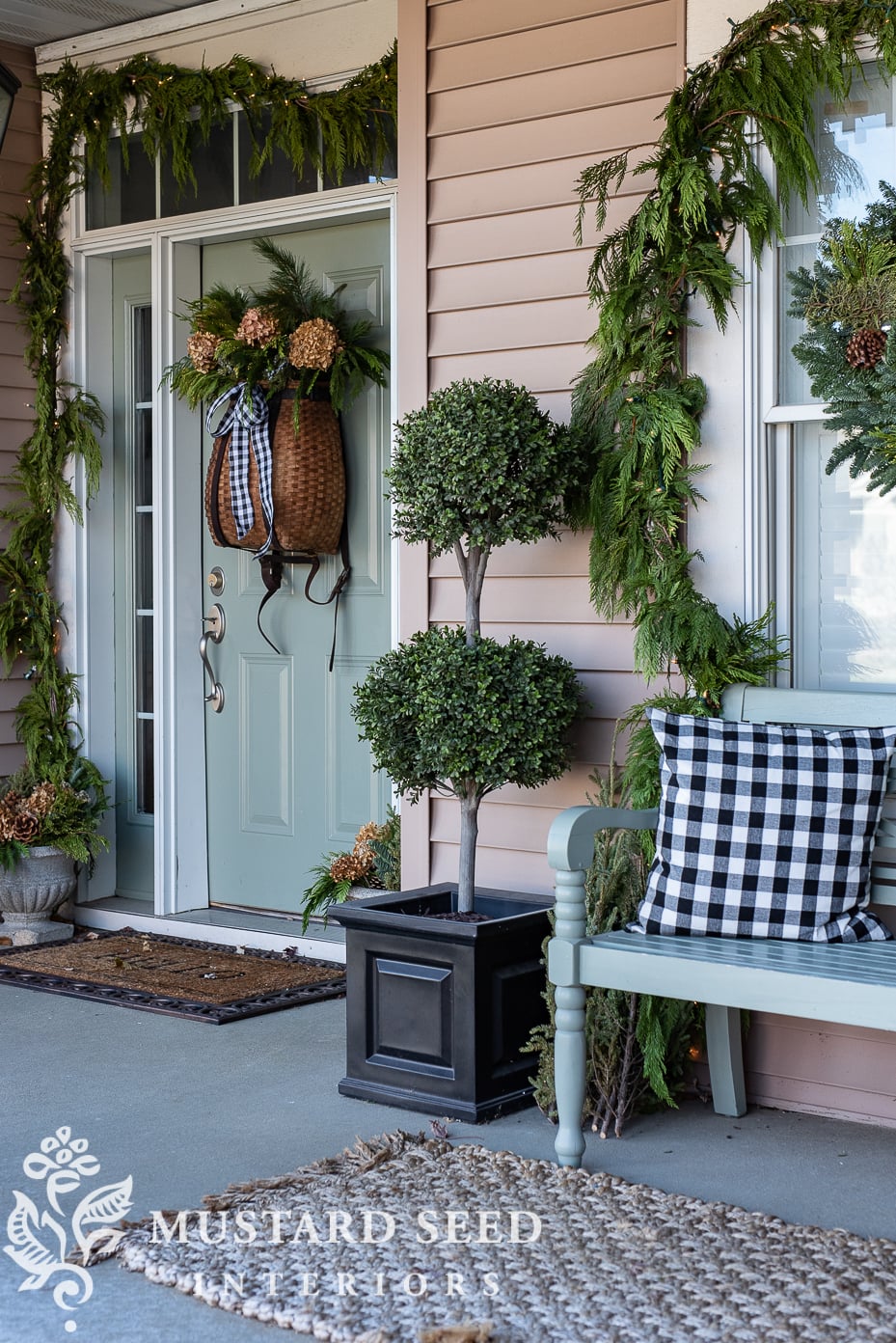 casual christmas porch | miss mustard seed