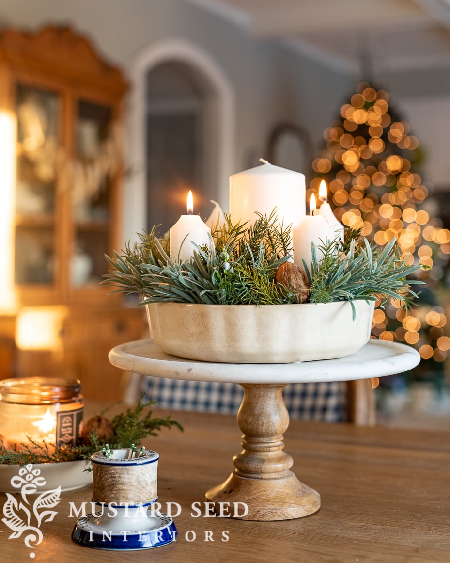 ironstone ring mold advent wreath | miss mustard seed