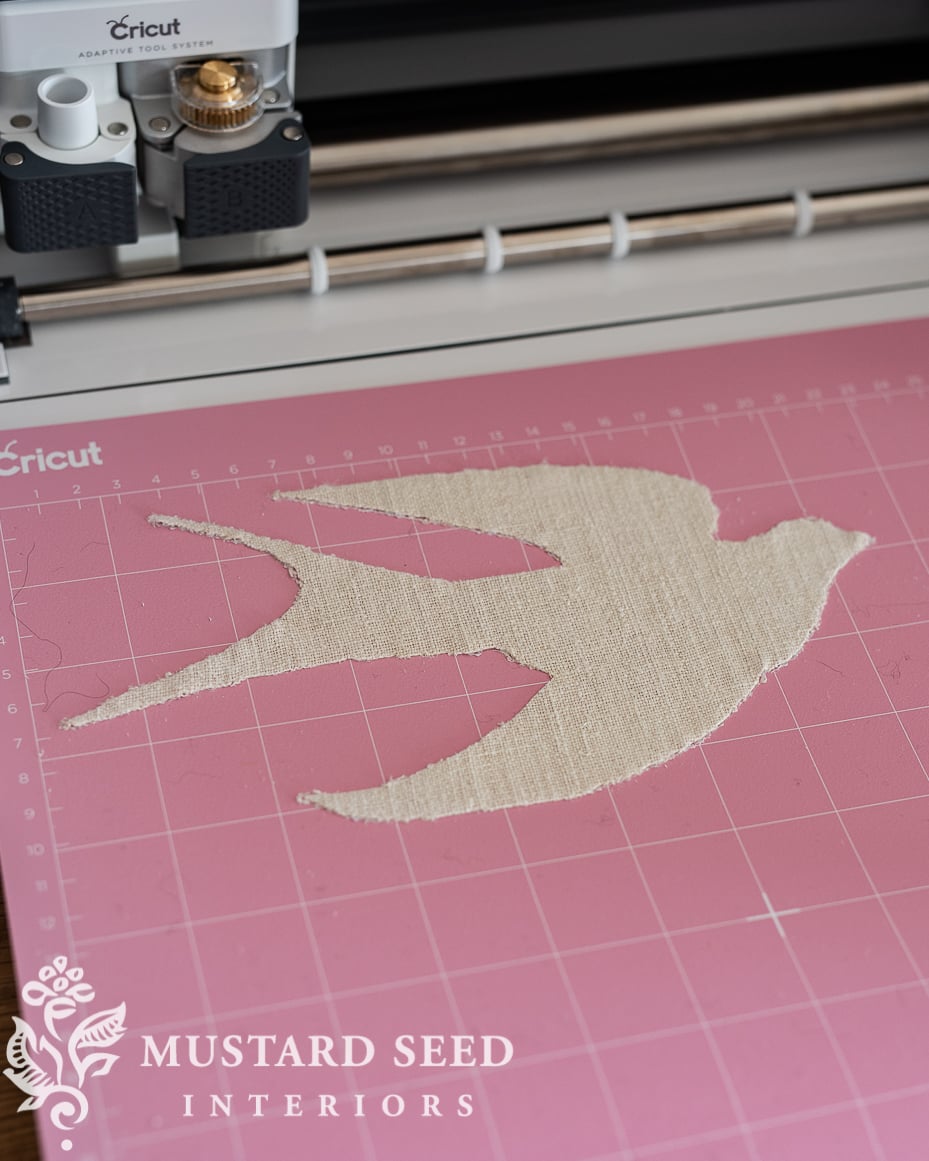 Cricut Maker cutting fabric | miss mustard seed