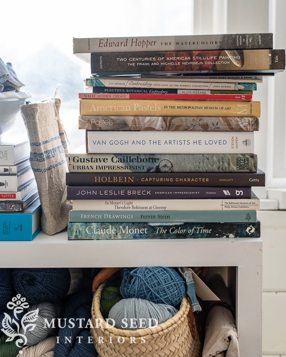 stack of art books | miss mustard seed