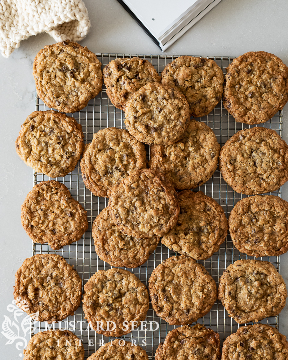 walnut chocolate chip oatmeal cookies | rosa's recipes | miss mustard seed