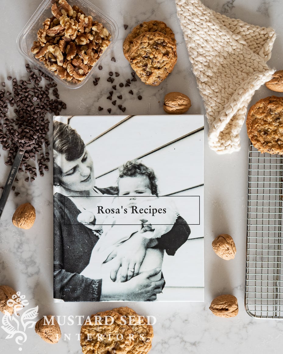 chocolate chip walnut oatmeal cookies | rosa's recipes | miss mustard seed