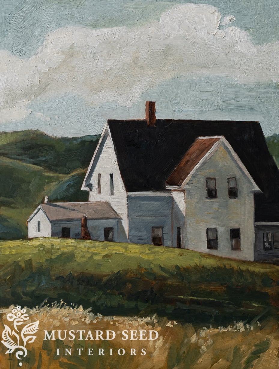 original oil paintings | edward hopper study | miss mustard seed | marian parsons