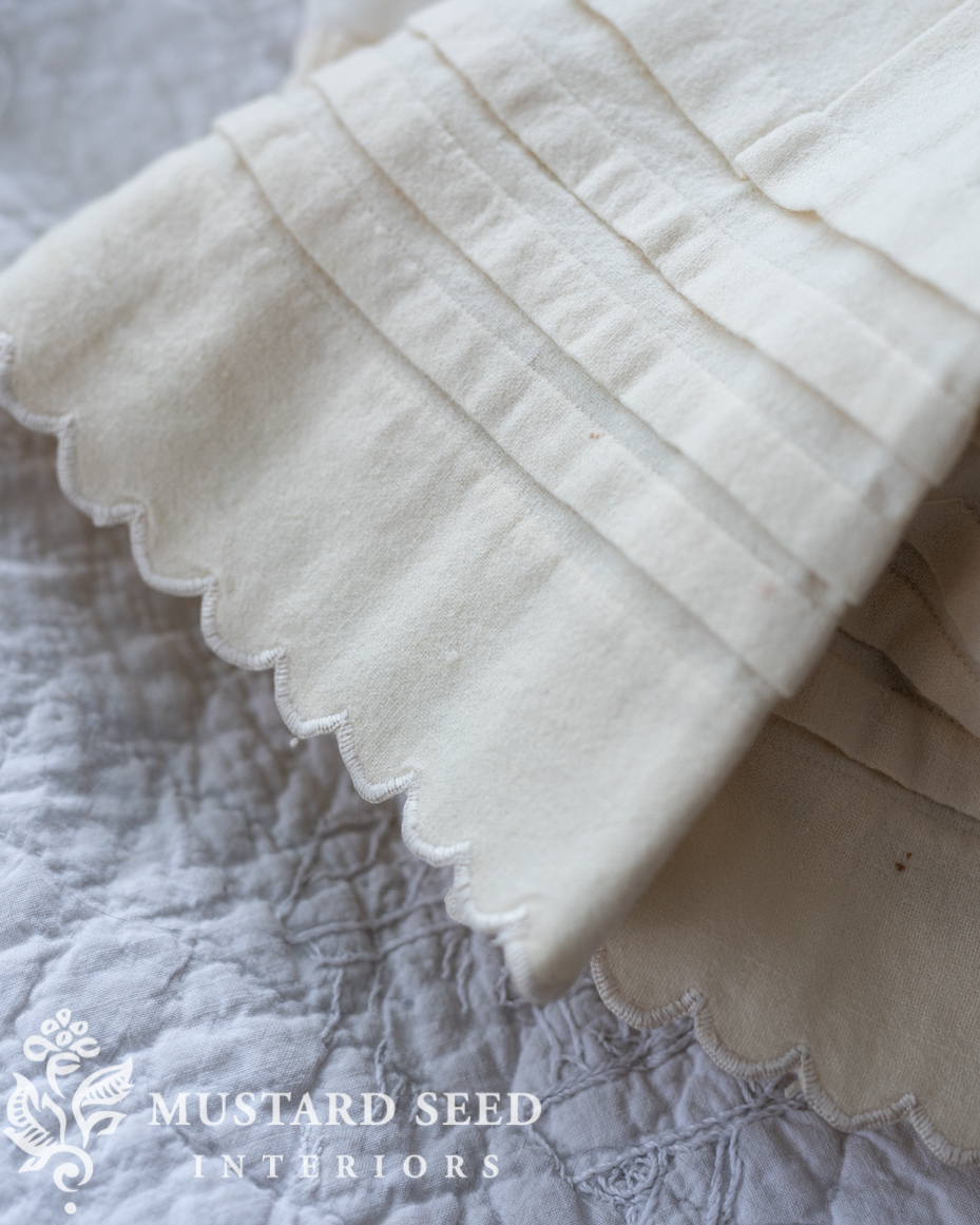 antique flannel baby slip | miss mustard seed