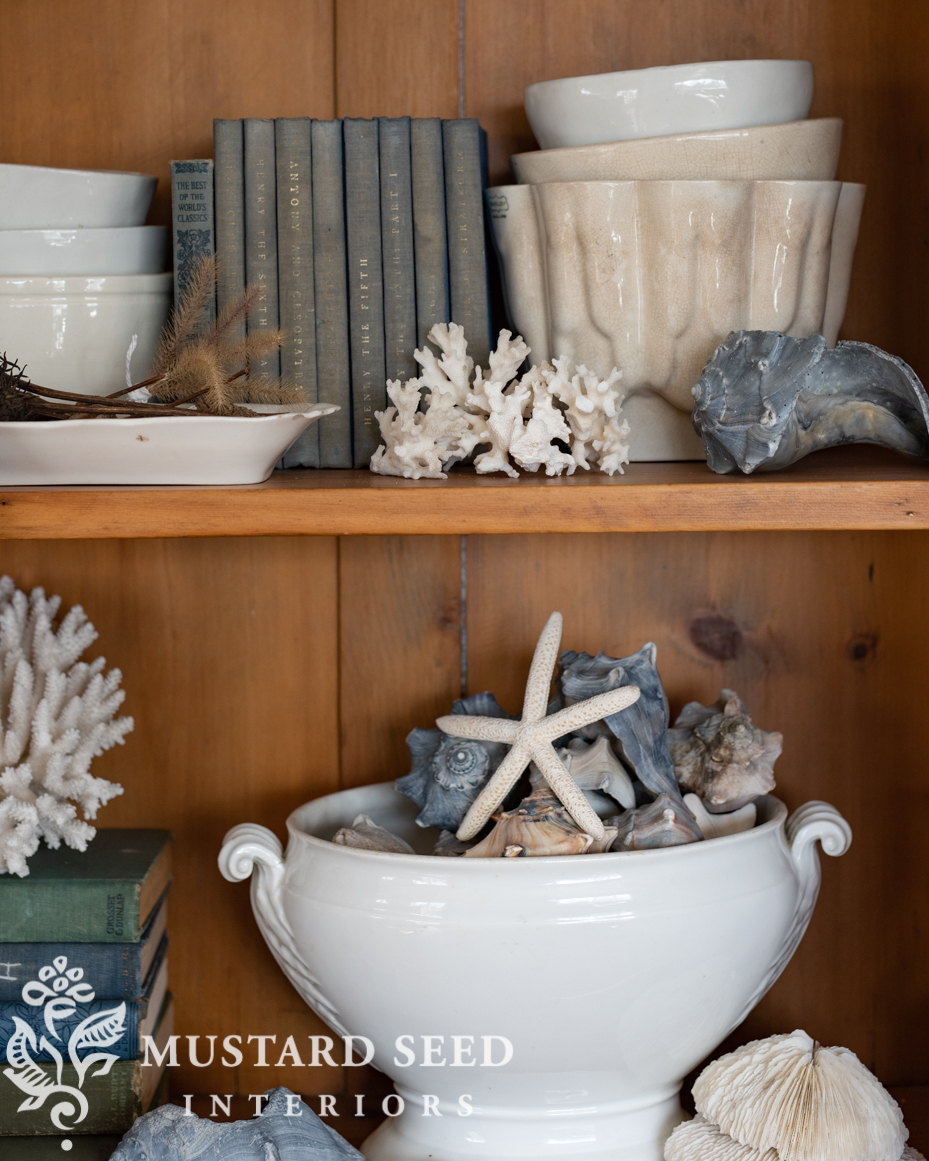 cabinet of curiosities | decorating with natural items | miss mustard seed