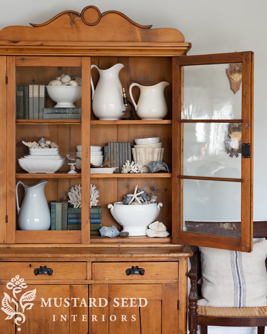 antique pine cabinet | miss mustard seed