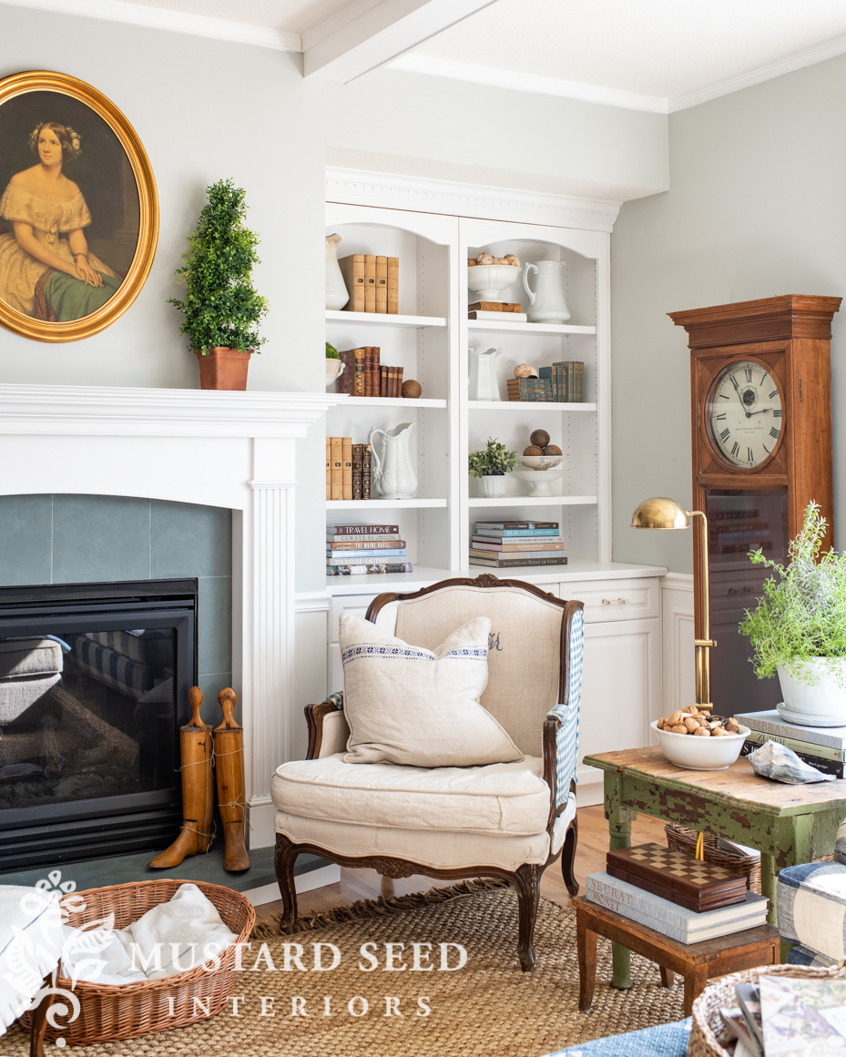 built-in shelf styling | miss mustard seed