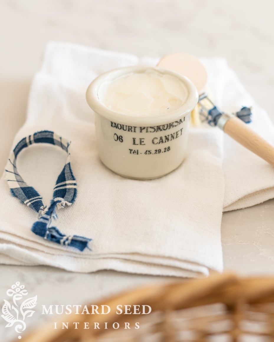 antique french finds | yogurt pot | dreamy whites | miss mustard seed