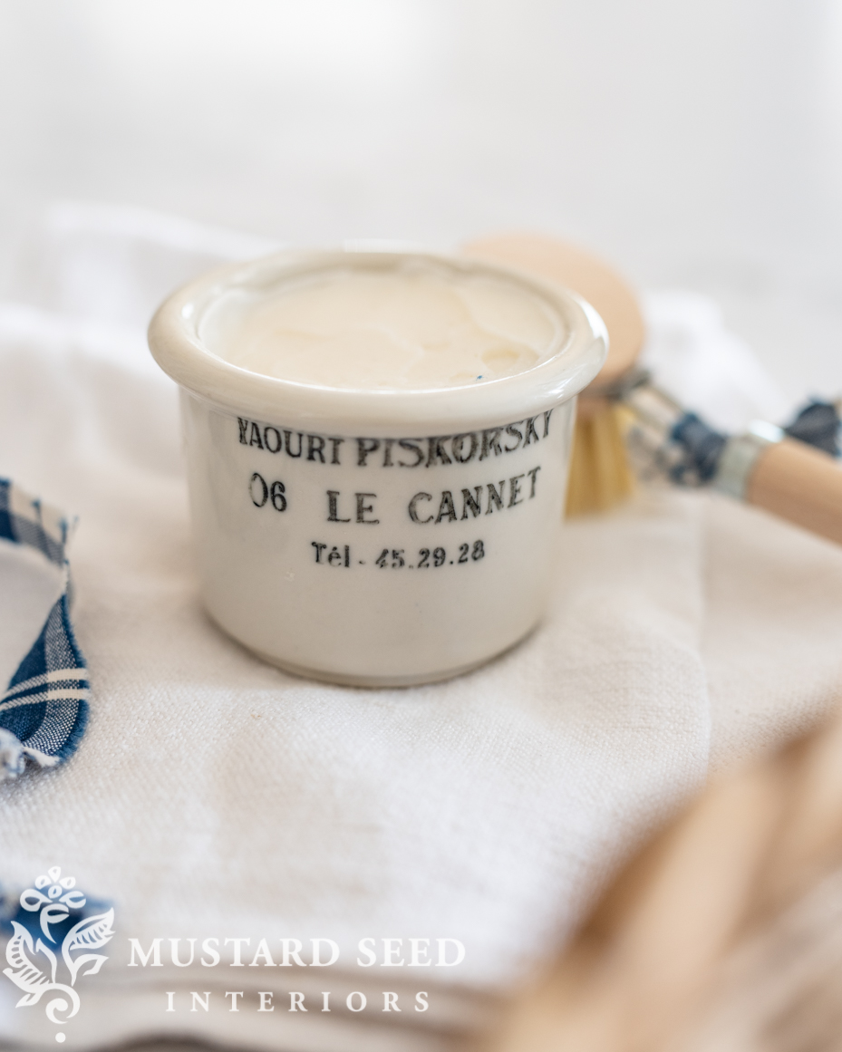 antique french finds | yogurt pot | dreamy whites | miss mustard seed