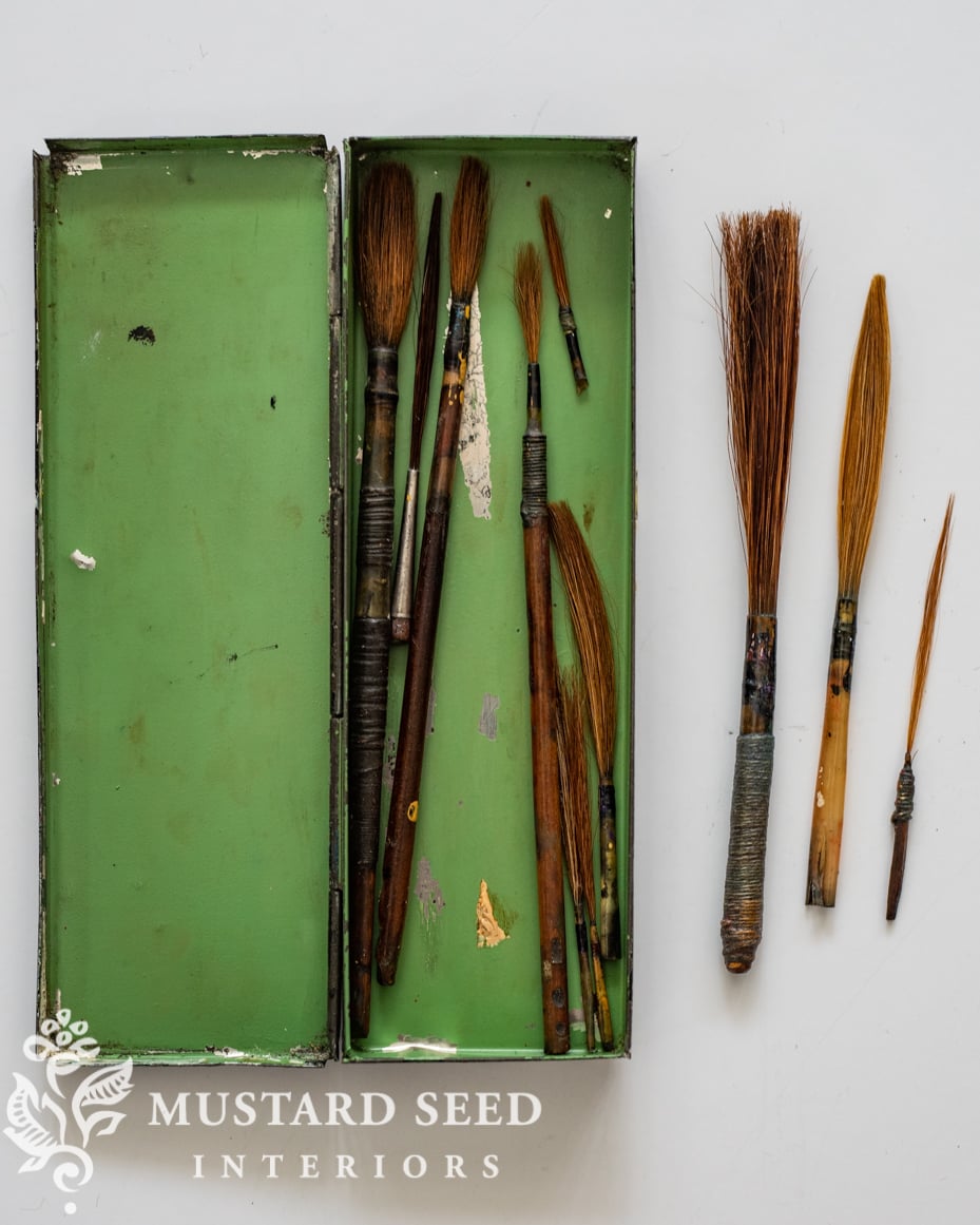 antique handmade Georgian paintbrushes | miss mustard seed